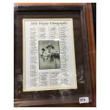 Copy of print John Wayne thermography framed art