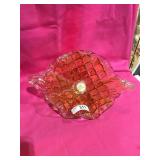 Art Glass Bowl w/ Applied Colors