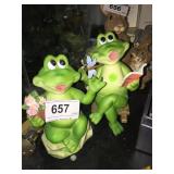 Two happy frog decor