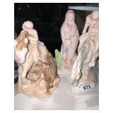 3 made in USA Indian figurines