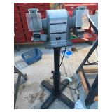 Craftsman half horsepower bench grinder, on stand