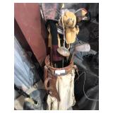 Bag of Vintage Golf Clubs Including Some Woods