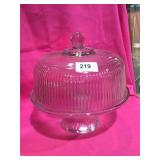 Glass Covered Cake Plate