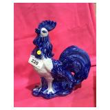 Blue & White Ceramic Rooster