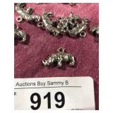 Rhinoceros charms, perfect for bracelets