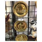 3 Metal Plate Wall Hanging w/ Desert Scenes