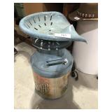 Painted Milk Can w/ Tractor Seat