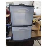 2 Drawer Plastic Storage