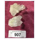 2 quarts crystal points clusters