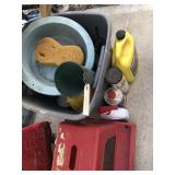 Automotive items in a tote