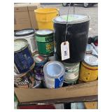Assortment of stains and paint