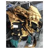 Large Stack of Leather Work Gloves