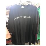 Black T Shirts "Get It Legal"   Mixed Sizes