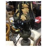 Metal Lamp w/ Beaded Shade
