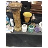 Pedestal, Hanging Lanterns, Up Light,