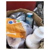 Box with foaming hand wash pouches for refillable