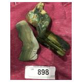 3 pieces of river polished petrified wood