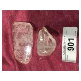 2 pieces of quartz clear crystal