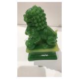 Green foo dog