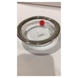 Wallace sterling and glass dish
