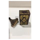 2 vintage sewing kit and pincushion Victorian era