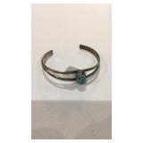 American Indian sterling turquoise bracelet