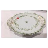 Vintage Limoges small platter W/blue flower