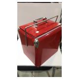 Red vintage small ice cooler