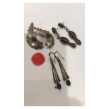 3 Pairs of Sterling silver  Earrings