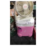 Small Ice Cube Ice Chest & Honeywell Fan
