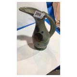 Hand Painted Pottery Pitcher Signed PJ Mexico