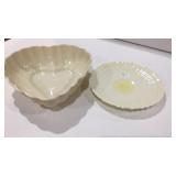 Belleek Heart Dish and Saucer