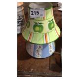 2 Ceramic "Yankee Candle Co" Candle Shades