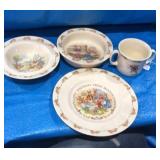 Royal dalton bunnykins for peace child set