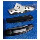 3 Folding Knives Single Blade