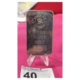 .999 5 oz Silver Bar -Aror S.A. Chiasso ASA