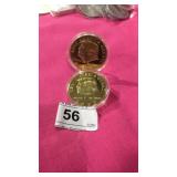 2 Gold Plated 2020 Trump Tokens