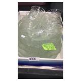 Set Indian Glass Snack Set w/ 3 Grape Pattern