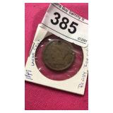 1847 Large One Cent Coin w/ Hole for Chain