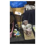 Cups, Trays, Flower Vase w/ Potpouri