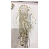 Metal and glass flower vase