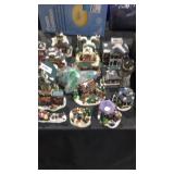 Christmas Village-Stores, People, Sleigh, Building