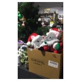 2 Small Christmas Trees & Decorations