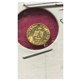 1 - 1/2 g 10k Gold Plated Mini Mexico Token