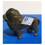 VINTAGE Metal Lion Bank 5 1/4" Long