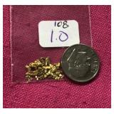 1.0  Grams Natural California River Gold