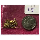 1.5 Grams Natural California River Gold