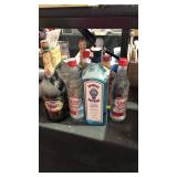9 Bottles of Liquor- Bombay Sapphire, Budweiser
