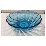 Vintage Blue Glass Bowl