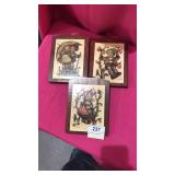3 Wooden Plaques w/ Pictures of Hummel Kids